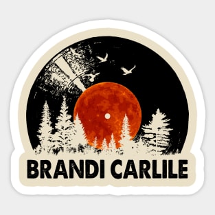 Brandi Name Record Music Forest Gift Sticker